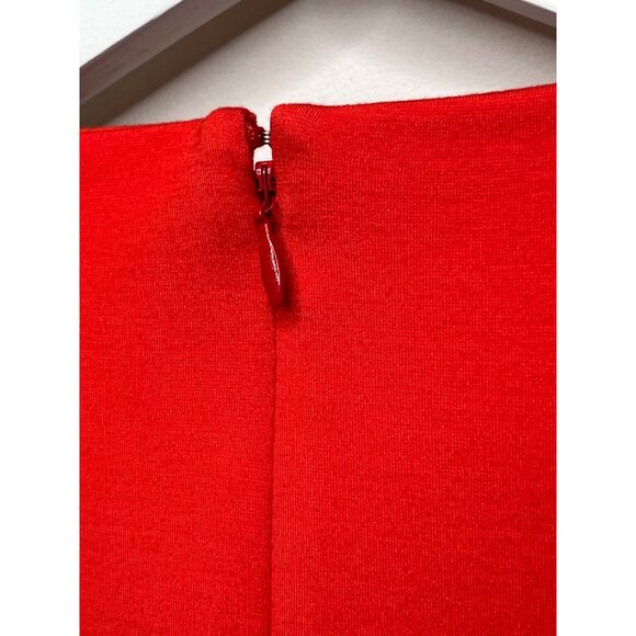 Banana Republic Dress Women Sz 4 Orange Sheath Sleeveless Work Stretch Solid - Picture 11 of 12